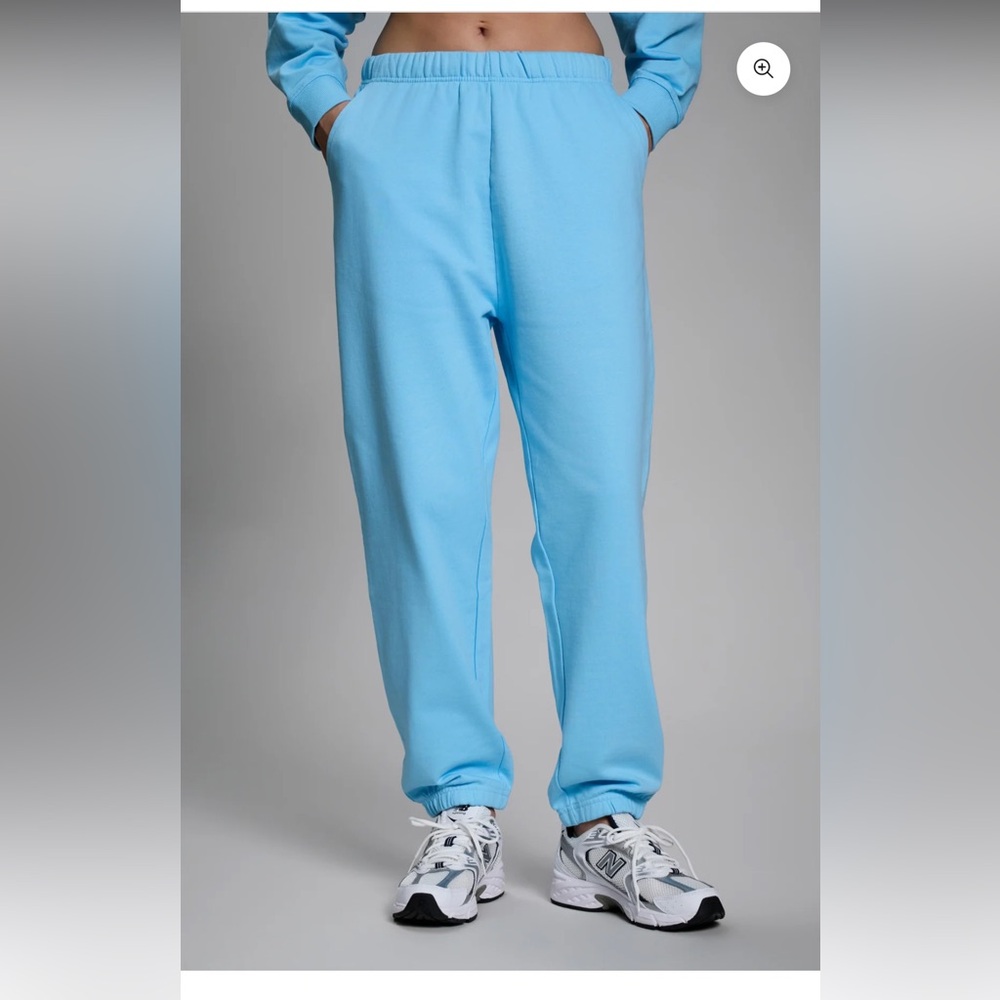 Light Blue Joggers - Casual Elastic Waist Joggers